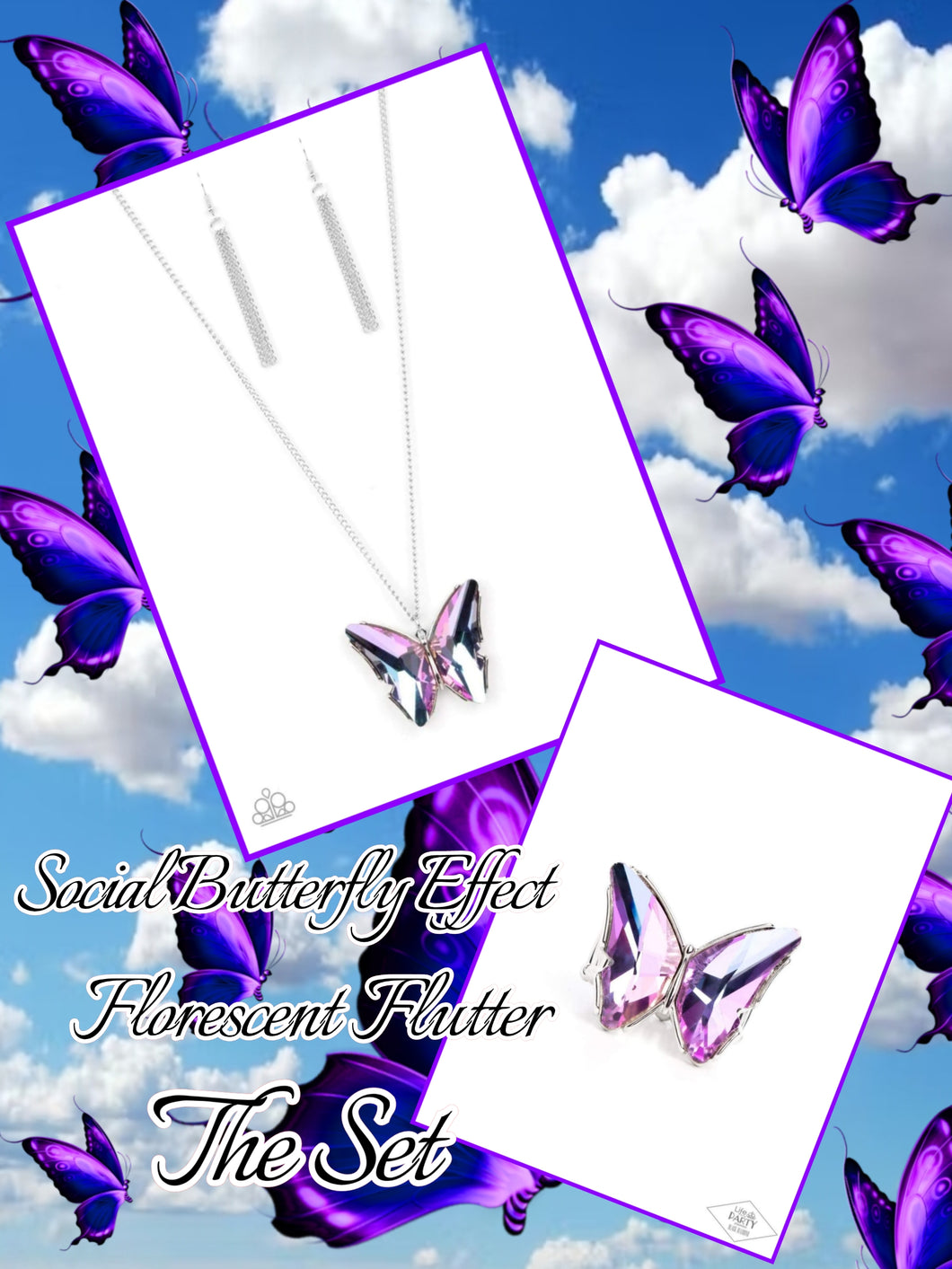 Social Butterfly Effect 2pc Set - Purple